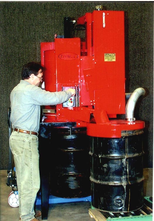 Aerosol Can Crusher Processes 800 Cans Per Hour