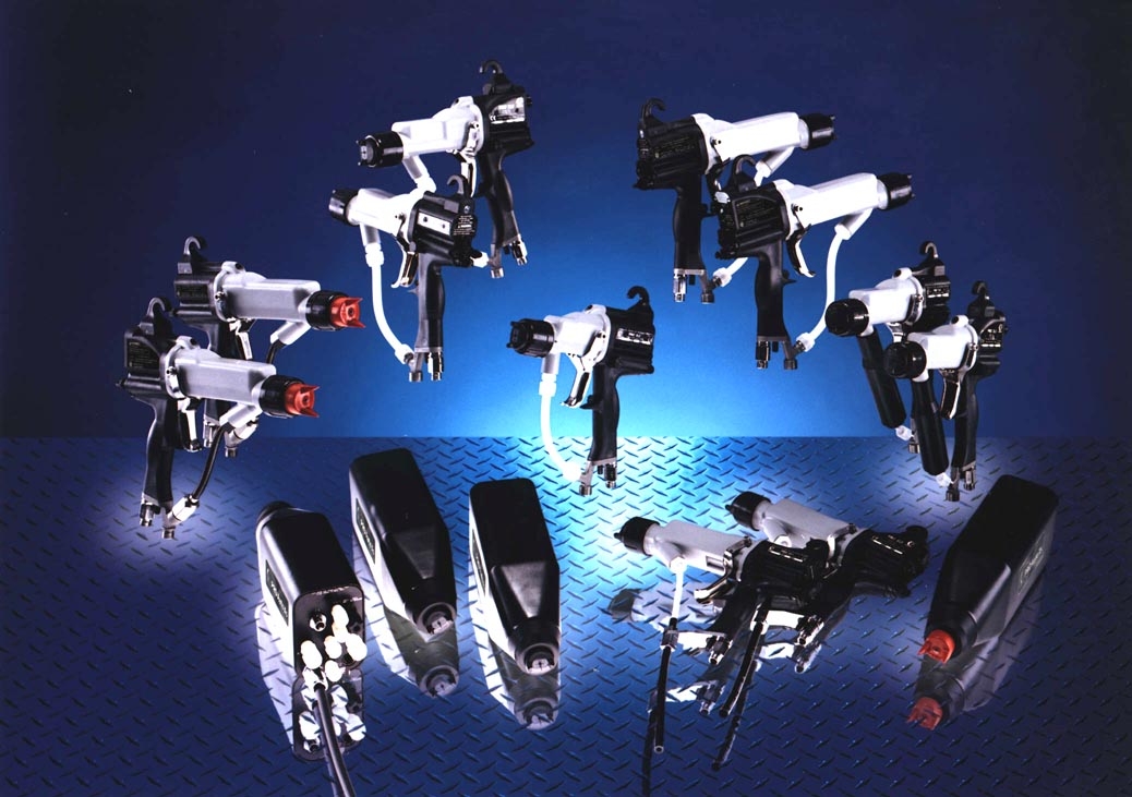 New Lightweight, AirOperated Electrostatic Spray Guns