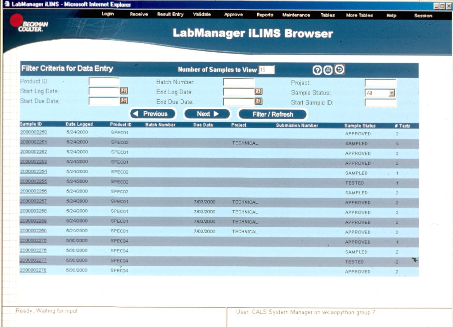 LIMS Software complies with 21 CFR Part 11.