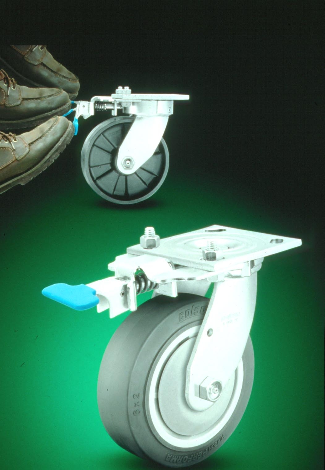 New Foot Operated Swivel Lock Converts Swivel Casters To Rigid Models