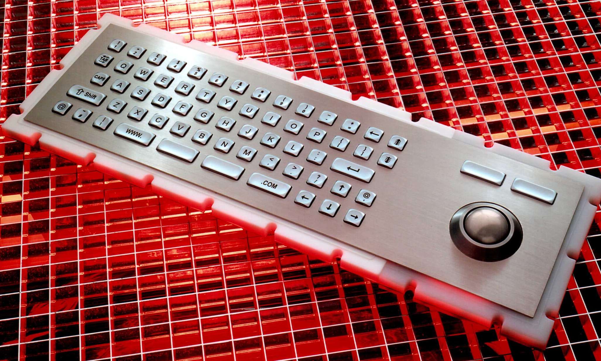 AntiVandal Keyboard and Trackball is Smooth to the Touch