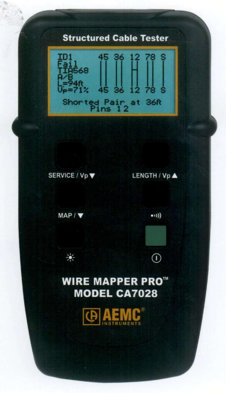 AEMC® Introduces Wire Mapper Pro(TM) Cable Tester