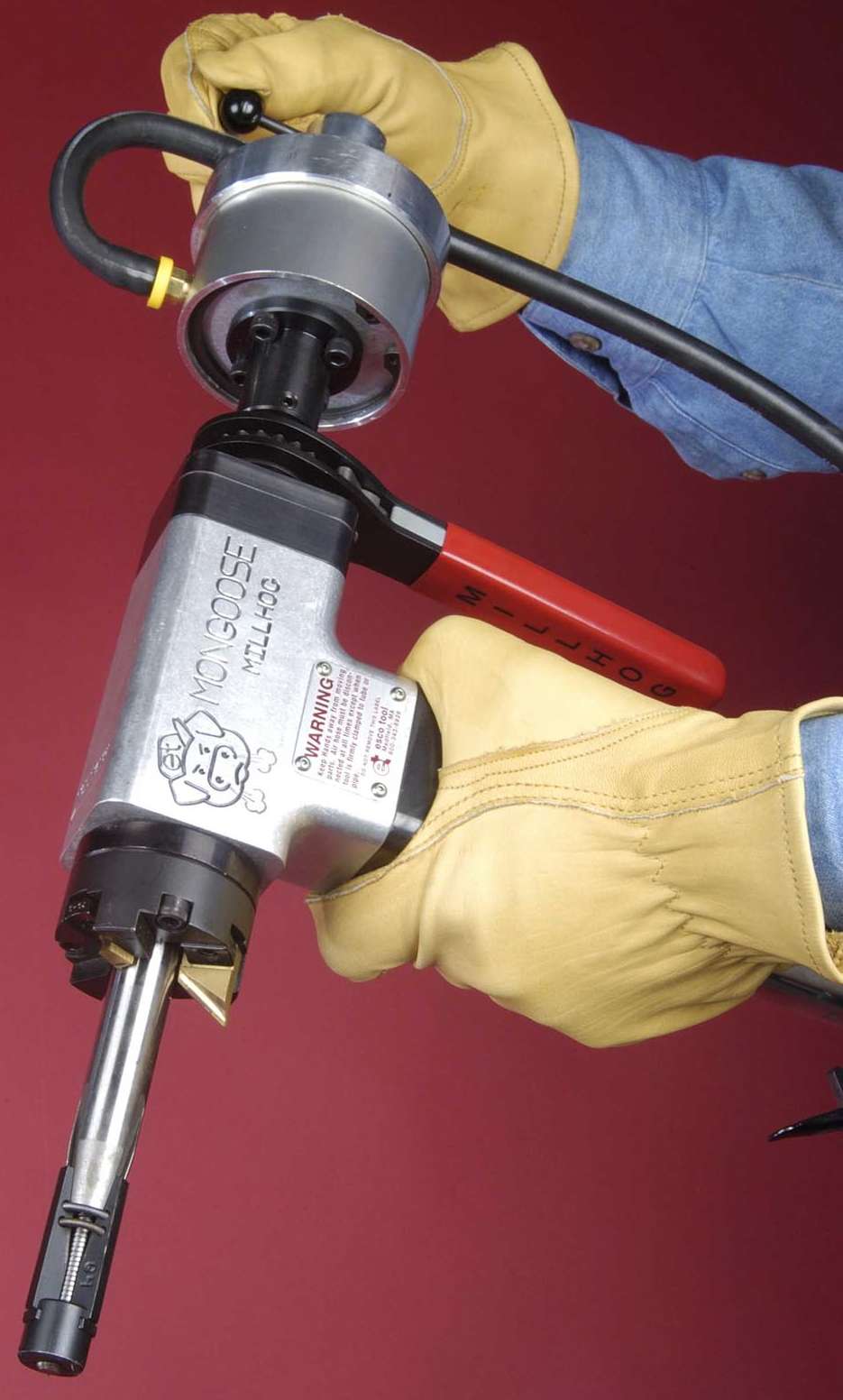 Welding End Prep Tool Pneumatic Clamping System Speeds Setup