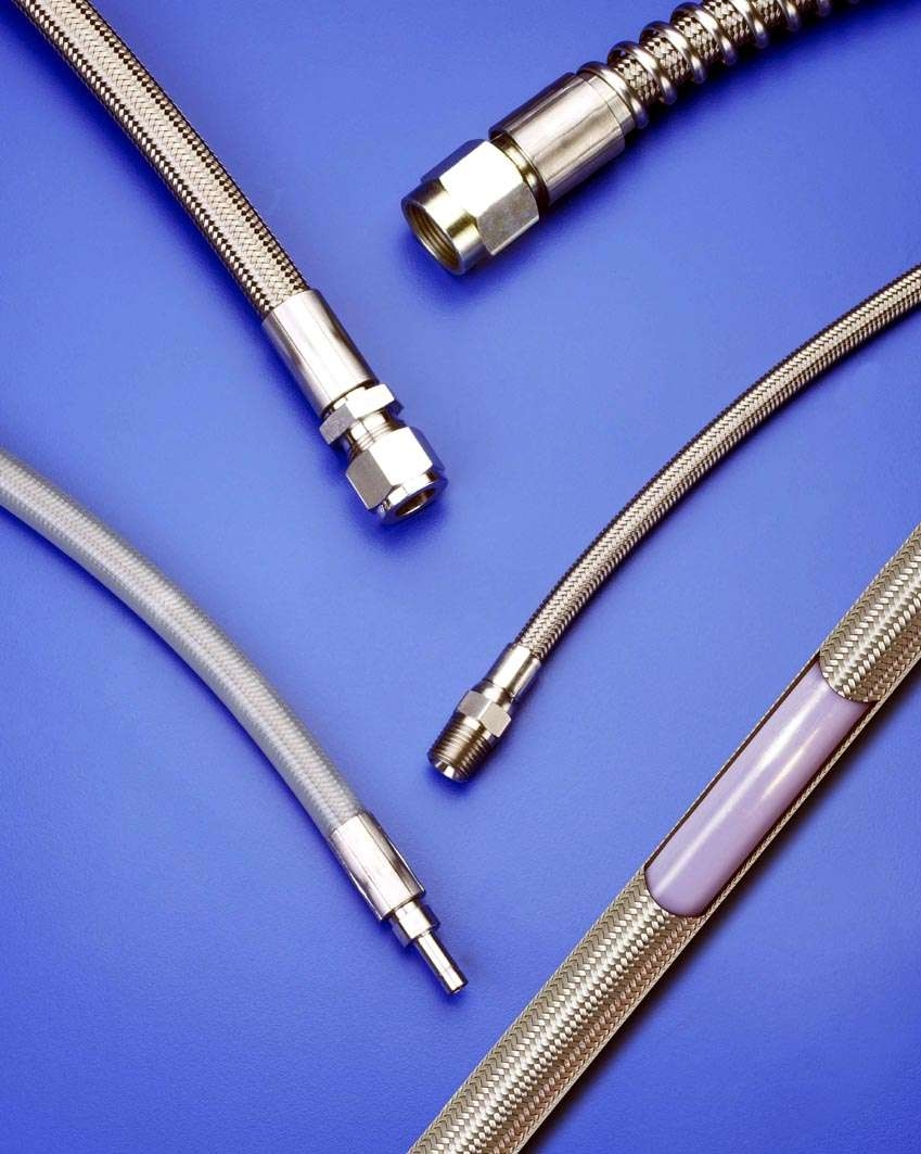 Smoothbore PTFE Stainless Steel Braid Hose Handles High Temps, Harsh
