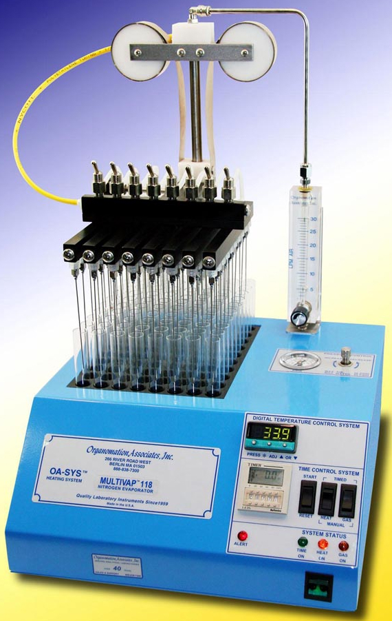 Nitrogen Evaporator Evenly Heats up to 80 Samples at Once