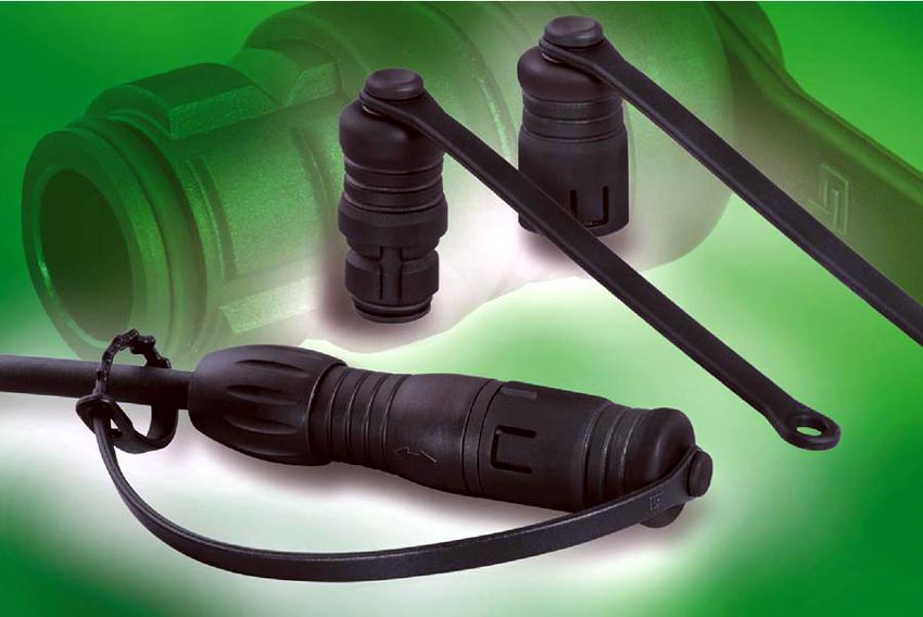 Protective Caps Keep SnapIn Connectors Sealed to IP67