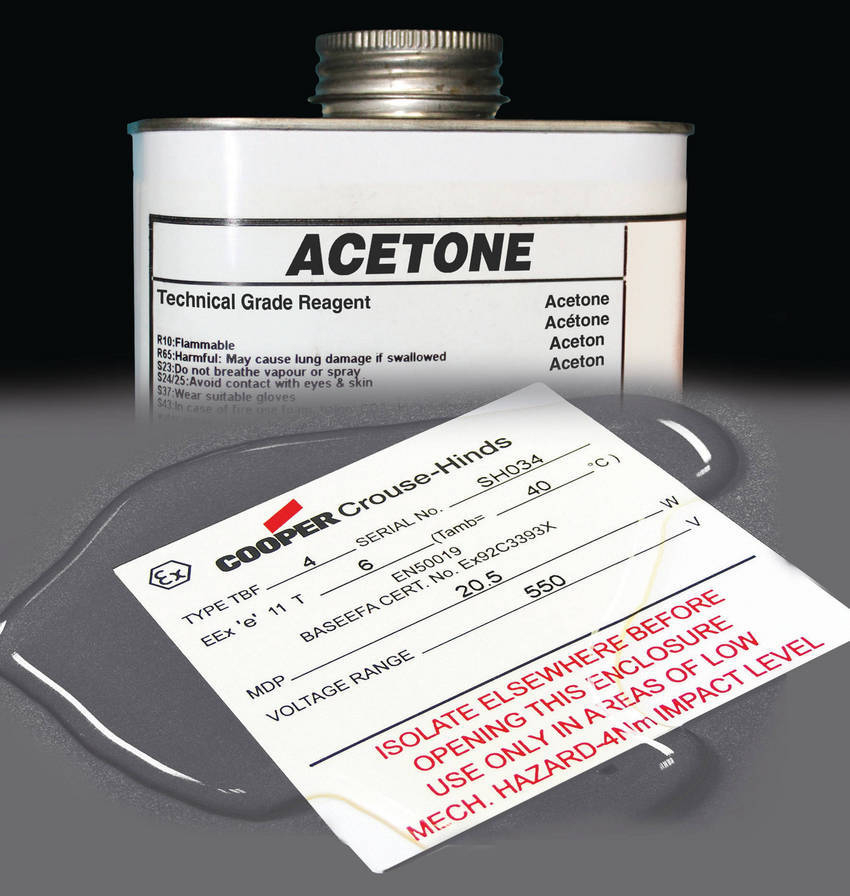 Acetone Label