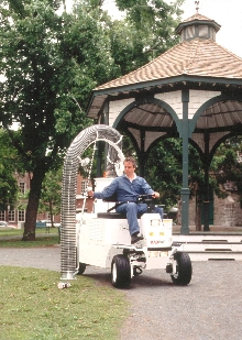Litter Collection Vehicle keeps work areas dust-free.