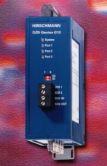 Fiber Optic Transceiver fits Genius-Bus fieldbus network.