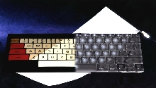 Fiber Optic Panels backlight keyboards with one LED.