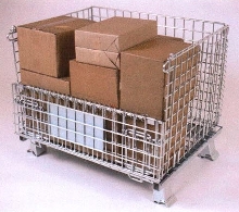 Wire Containers handle loads up to 2,000 lbs..