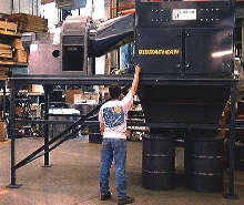Dust Collector suits low headroom installations.