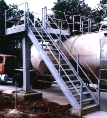 Platform offers fall protection.