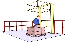 Safety Gate takes up only 10 in. of aisle space.