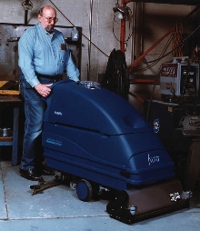 Floor Scrubber handles crowded aisles.