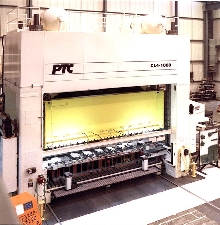 Stamping Press forms drawn parts at high speeds.