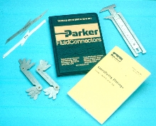 Thread ID Kit checks hydraulic fittings. 