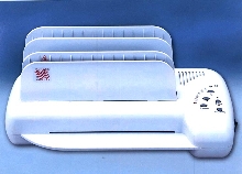 Document Handler laminates and binds.