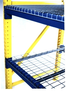 Wire Decking protects warehouse storage.