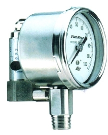 Pressure Gauge includes integral transmitter.