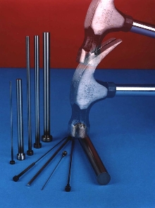 Ejector Pins reduce friction without nicking and flaking.