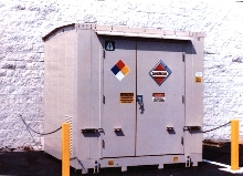 Storage Building houses hazardous materials.