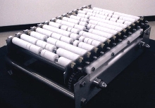 Conveyor suits food industry applications.