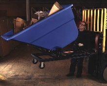 Plastic Hopper loads and unloads waste.