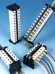 Terminal Blocks mount on standard DIN rail.