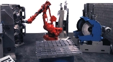 Robots/Rotary Tables grind, polish, and buff.