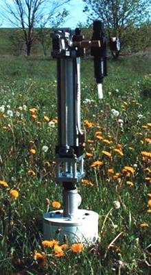 Piston Jack Pump features top head drive motor.