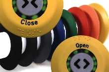 Braille Door Switch helps blind or visually impaired.