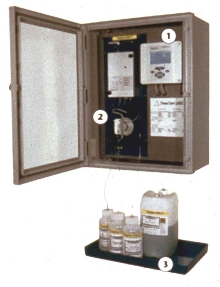 Analyzers monitor ammonia, nitrate, nitrite, and phosphate.