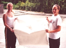 Square Bags provide dust control.