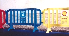 Barricades ensure safe crowd management.