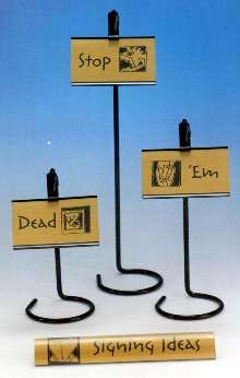 Sign Stands set up instantly.