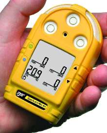 Gas Monitor detects H<sub>2</sub>S, O<sub>2</sub>, CO, and combustibles.