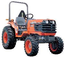 Compact Tractor has balanced, 4-wheel drive design.