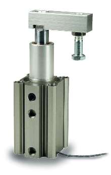 Cylinder produces rotary piston motion throughout stroke.