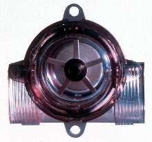 Sight Flow Indicator/Totalizer offers clear view of rotor.