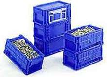 Container stores/transports auto industry fasteners.