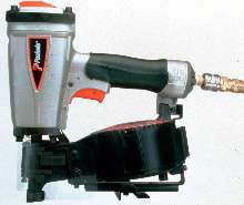 Pneumatic Nailer handles asphalt and fiberglass shingles.