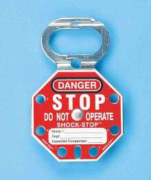 Lockout Hasps provide strong visual warnings.