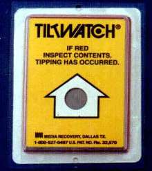 Level Indicator monitors excessive tipping during transit.