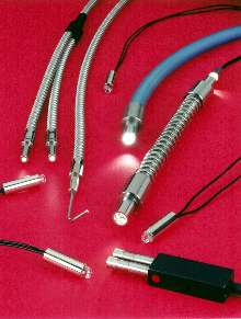 Lamps provide fiber optic light source.