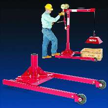 Davit Cranes offer wheel bases for portability.