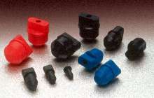 Rubber Plugs reseal after needle use.