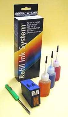 Inkjet Kits refill Lexmark cartridges.