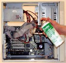 Solvent-Based Cleaner protects circuits and relays.