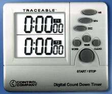 Double Display Timer is traceable to NIST standards.